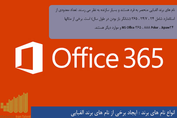 انواع اسم های برند ایجاد برخی از اسم های برند الفبایی