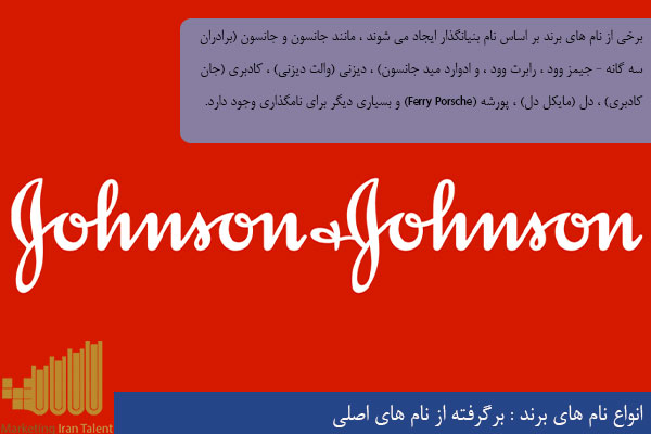 انواع نام های برند برگرفته از نام های اصلی