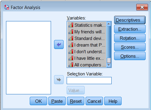 تحلیل عاملی با SPSS