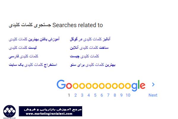 جستجوی کلمات کلیدی