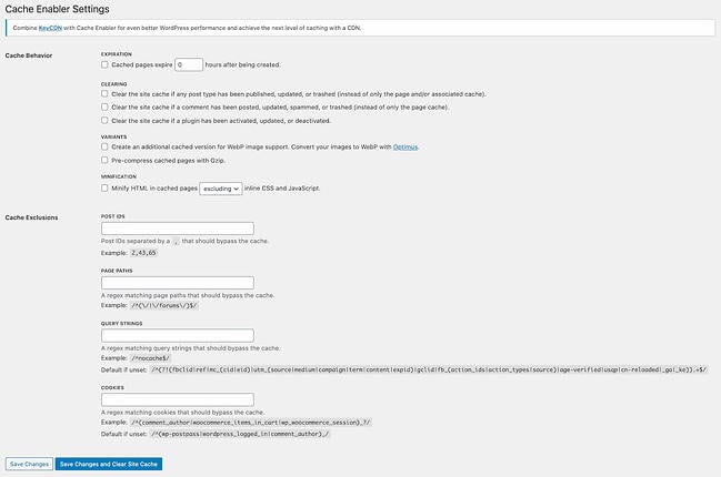 پلاگین Cache Enabler